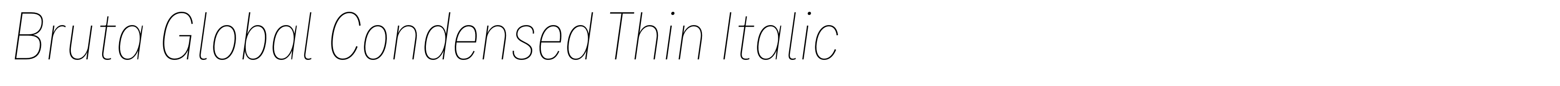 Bruta Global Condensed Thin Italic